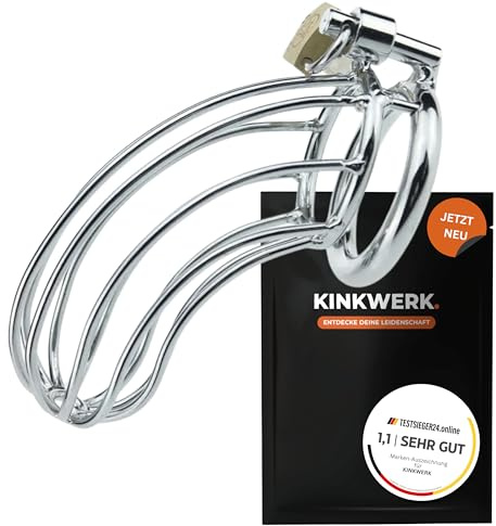 KINKWERK Peniskäfig aus Edelstahl | Keuschheitskäfig für maximale Kontrolle & Komfort | Cock Cage, Chasity Belt aus Edelstahl | Keuschheit für Männer, BDSM