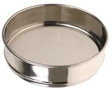 NAKUL Testsieb,Gartensieb,Metall-Rätsel,Gartengeräte,Edelstahl,für Erde,Steine,Zuhause,Labor,Durchmesser: 30 cm