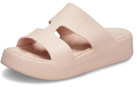 Crocs Women Sandal, Getaway Platform H-Strap, Quartz, 6 UK Women