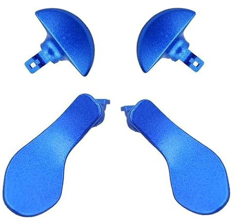 4PCS Metal Back Paddles for PS5 DualSense Edge Controller,Interchangeable Rear Paddles Trigger Buttons Replacement Grip Parts for PS5 DualSense Edge Wireless Controller(Blue)