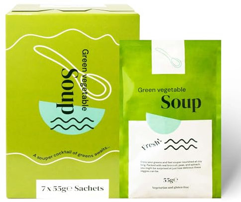 Habitual Pack of 7 Diet Meal Replacement Soup | Weight Loss Meal Replacement Plans | NHS Provider Supporting Diabetes Remission | Part of The NHS Soups and Shakes Diet (7, Vegan Green Vegetable Soup)