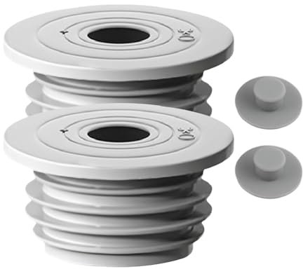Lot de 2 bouchons de vidange de sol - Joint de tuyau d'évacuation de machine à laver - Joint d'étanchéité polyvalent en silicone pour tuyau d'évacuation de sol - Joint d'étanchéité pour tuyau de