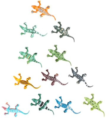 DRESSOOS 12stücke Teiliges Krokodil Modellspielzeug Realistische Miniaturfiguren Robustes Kognitives Lernspielzeug Zur Früherziehung Kindgerechtes Desktop-Ornament Für Naturerfahrung