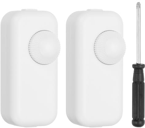 PATIKIL Interruttore Lampada Inline, 2pcs Dimmer Rotativo Controllo Luminosità LED Interruttore a Filo con Cacciavite per Lampada da Tavolo da Terra a Sospensione, Bianco