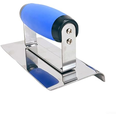 EpheyFIF Cazzuola per intonacatura – Manico in acciaio inox e plastica, bordo quadrato per una copertura completa degli angoli, base antiaderente, per cemento, intonaco, stucco e rivestimenti per