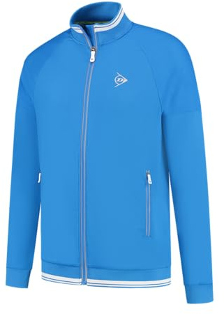DUNLOP CLUB UOMO GIACCA DA TENNIS LAVORATA A MAGLIA, Blu Royal, L
