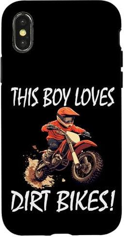 Ce garçon aime les motos tout-terrain, les motos tout-terrain pour enfants Coque pour iPhone X/XS