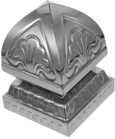 Veemoon Stainless Steel Handrail Post Cap 80mm Inner Diameter Metal Fence Post Finials Outdoor Garden Decking Railing Replacement Accessories