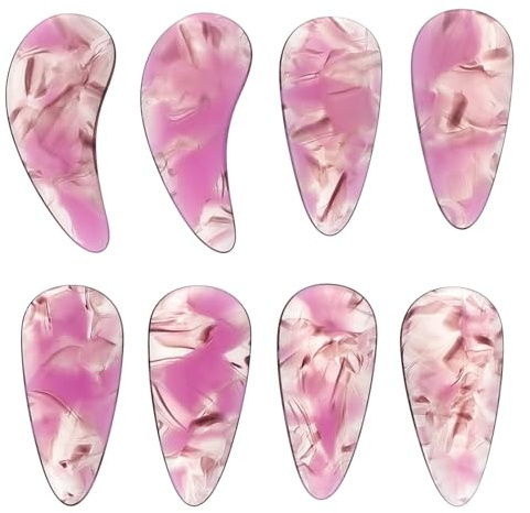 YARNOW Guzheng Finger Picks 8 Stück Nagelprotektoren für Guzheng Praktische Zubehör für Anfänger Leicht und Komfortabel zum Üben und Spielen mit Rillenförmigem Design