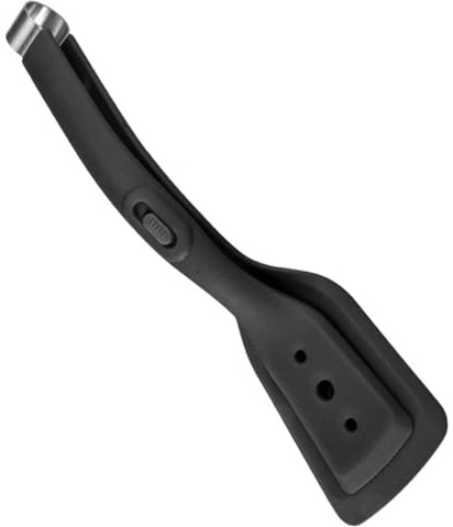 IMIKEYA Espátula de Silicona Cocina Pinzas Antideslizantes con Mango Ergonómico para Voltear y Freír Alimentos Uso Multifuncional para Hamburguesas y Parrilla Color Negro
