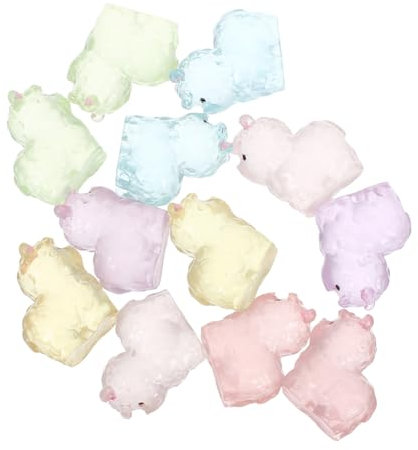 Abaodam 12pezzi Miniatura Ornamentale in Resina Di Alpaca Di Mini Animali Luminosi Decorazioni Fai Da Te Micro Paesaggio Figure Di Alpaca Per Giardino e Arredamento Per Casa