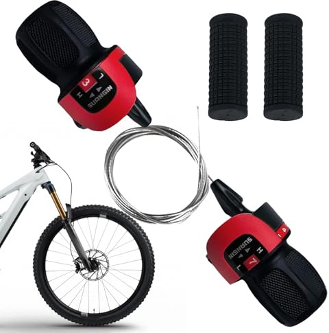 Palanca de cambio de ciclismo, 1 par de palancas de cambio de marchas de 3 x 7 velocidades, agarre de manillar para cochera, desplazamientos, plegables, bicicletas eléctricas, bicicletas de montaña