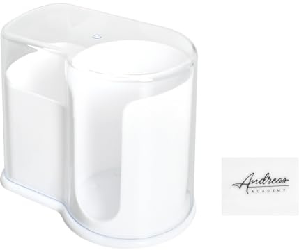 Wattestäbchen Behälter, Wattepadspender, Kunststoff Wattepad und Tupfer Halter mit Transparenter Staubschutzhülle, Badezimmer Organizer, Badzubehör, Aufbewahrung für Kosmetik Pads Zahnseide-Picker