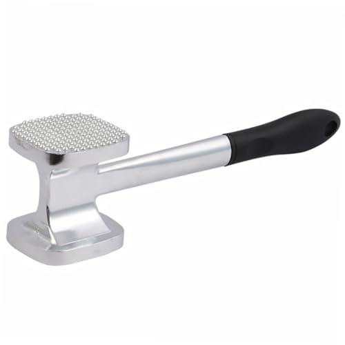MOTHNUR Double-Sided Aluminum Meat Tenderizer Mallet Hammer Kitchen Tool for Beef Poultry Steak Non-Slip Design Easy to Clean and Store Alloy Construction