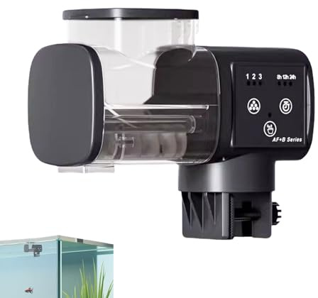 Fish Feeder for Aquarium | Waterproof Feeding Dispenser - Automatic Fish Feeder | for Vacation Weekend Day Traveling Pond Turtle Pellet