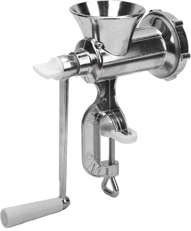 Fockety Hachoir à Viande Manuel, Hachoir à Viande en Alliage D'aluminium Robuste, Machine à Saucisses avec Pièces Détachables et Pince de Table, pour Broyer les Noix de, L'ail et (N°10)