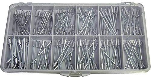 TOOLCRAFT DIN 7337 ALU/STZN Nieten Sortiment Inhalt 1 Set