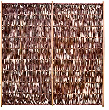 Weidenprofi Sichtschutz, Weidenzaun Modell SOLID, Flechtzaun aus Weide - Größe (BxH): 180 x 180 cm)