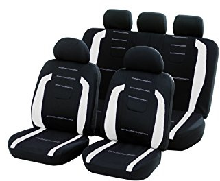 Unitec 84985 petex Fashion crystalwhite, Couvre Siege Protection pour Siège de Voiture, 14 pièces