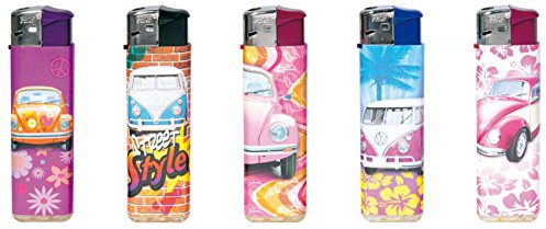 5stk. Feuerzeuge Volkswagen Flower Power