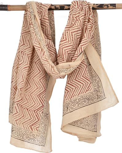 Guru-Shop, Panno Sottile, Pareo, Appeso al Muro, Gonna a Portafoglio, Abito da Sarong, Rosso Combinazione 1, Cotone, Dimensione Indumenti:One Size, 180x110 cm, Panni Stampati
