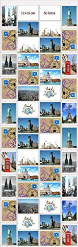 trendfinding® Fotovorhang 10x15cm Hoch und Querformat Foto Bilder Postkarten Format Fotowand Fotogalerie Fototaschen Fotohalter Taschenvorhang Fotos (50 Fotos Hochformat/Querformat 10x15)