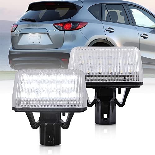 Nslumo LED-Kennzeichenbeleuchtung für Mazda CX-5 2014-2016 Mazda CX-7 2007-2015 Mazda 6 2003-2008 Mazda 6 Speed 2006-2007 2 Stück LED Tag Lampen