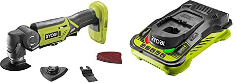 Ryobi ONE+ R18MT-0 18V Cordless Multi Tool (Zero Tool) & RC18150 18V ONE+ Cordless 5.0A Battery Charger