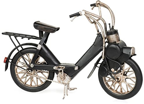 Moritz Blech-Deko Mofa schwarz Blechdekoration Blechmodell Modellauto Retro Sammlerstück Vintage Deko Nostalgie Antik Style