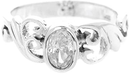 Windalf Zarter Damen Ring TIARA 7 mm Spirals Weißer Brillant 925 Sterlingsilber (Sterlingsilber, 62 (20))