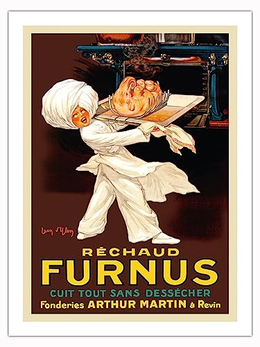 Réchaud Furnus Stoves - Cook Everything Without Drying Out (Cuit Tout sans Dessécher) - Vintage French Advertising Poster by Jean D'Ylen c.1926 - Premium 290gsm Bamboo Paper Print 24x32in