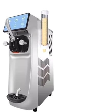 WAOCEO Gelatiera Macchina for Gelato Commerciale Macchina for Gelato da Tavolo Macchina for Cono Dolce Completamente Automatica Macchina del Gelato