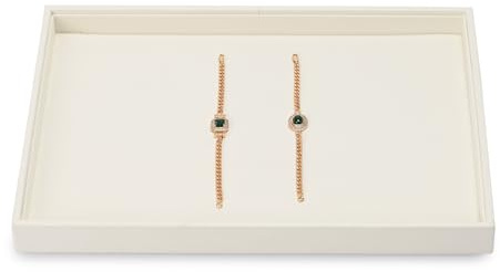 Oirlv Beige Microfibra Gioielli Vassoi Piatti Anello Collana Orologio Organizzatore Vassoi Display