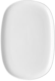 Alessi Itsumo NF07/22 36 - Fuente Ovalada de Diseño, Uso Diario, Estética Minimalista, en Porcelana Blanca