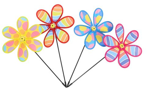 PHENOFICE 4stücke Bunte Windräder Für Garten Farbenfrohe Windspinner Für Dekoration Im Freien Für Balkon Garten Und Partys