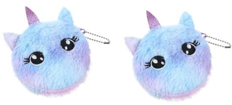 WRITWAA 2St Umhängetasche Praktische kleine Tasche Plüsch Geldbörse Kinder Tasche kindertasche kindergeldbeutel Plüsch Tasche Plush Bag Kinder geldbörsen Damen-Geldbörse Katzen-Geldbörse