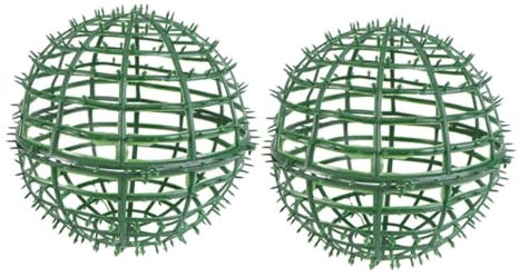 Amosfun 2 Stück Arrangement Draht Formschnitt Kugel Formschnitt Kugel Rahmen Künstlicher Formschnittkäfig Künstlicher Formschnitt Kugelkäfig Formschnitt Kugelhalter Globus Formschnitt Rahmen
