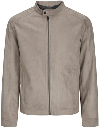 JACK & JONES Herren Kunstwildlederjacke 12261197 ,Falcon ,S