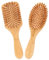 Lot de 2 brosses à cheveux en bambou naturel - Pour hommes, femmes et enfants - Brosse de massage portable pour tous les types de cheveux
