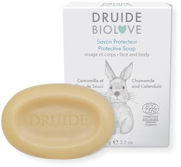 BioLove Protective Baby Soap Bar, Ultra-Gentle Care Bath for Sensitive Skin Calming,Reduces Inflammation Vegan – 100 g (3.5 oz Size Lavender, Chamomile Made in Canada by Druide