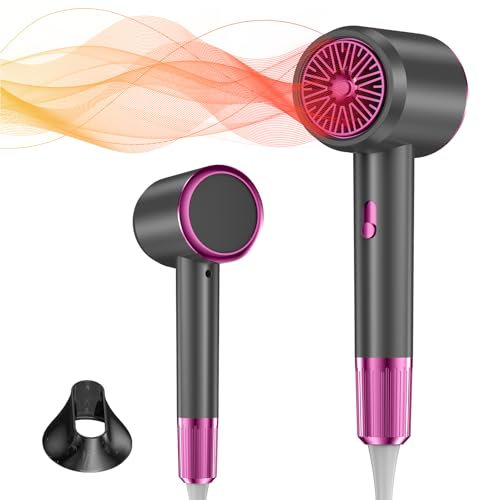 Anluomafuy Haartrockner, Haartrockner Profi Ionen mit Bürstenloser Motor, Ionen Haartrockner Schnelltrocknender Föhn mit Diffusor, 3 Geschwindigkeitsstufen, Geräuscharm Haarföhn für Zuhause Reisen
