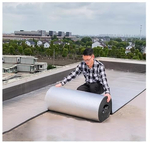Pannello riflettente autoadesivo in schiuma di alluminio, spessore 5/10/15/20 mm, pannelli riflettenti termici a bolle di alluminio, rotolo isolante per pavimenti, tetti, porte di garage e camper (20