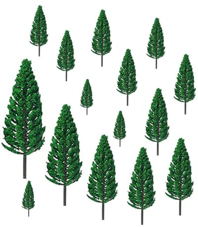 FUGLUS Alberi Modello Misto,Albero di Diorama,Modello Misto Alberi,Modello Alberi in Miniatura, Alberi Ferroviari Scenario, Alberi Decorazione Modello, Alberi Treno Modello, per Paesaggio DIY,15 pcs