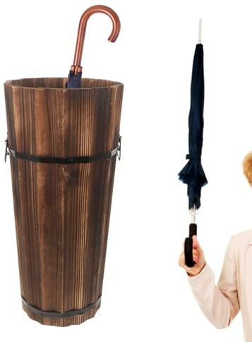 Generico Portaombrelli da Interno - Deposito in Legno di Grande Capacità - Portabastoni e Portaombrelli da Ingresso - Per Casa Ufficio Dormitorio Interno Commerciale Esterno Entrata Corridoio Patio