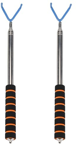 Janasiba 2X Disc Golf Retriever Disc Golf Grabber 10 Fuß Tragbare Teleskopstange mit Strapazierfähigem Haken
