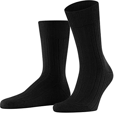 FALKE Herren Socken Teppich Im Schuh M So Wolle einfarbig 1 Paar, Schwarz Black 3000, 43-44