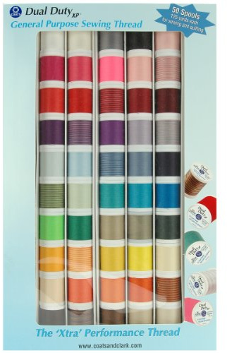 Coats & Clark Dual Duty XP General Purpose Thread Collection, Multiple Colors