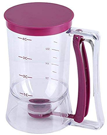 900ml Teigspender Teigportionierer Messbecher Batter Dispenser Pfannkuchen Cupcake Batter Perfektes Backwerkzeug Ideal für Cupcakes Muffins Creeps Kuchen Waffeln Gießen Teig gleichmäßig mit Messlabel