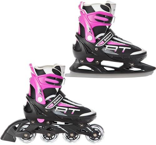 RAVEN Profession 2in1 Schlittschuhe Inlineskates Inliner für Kinder und Erwachsene verstellbar