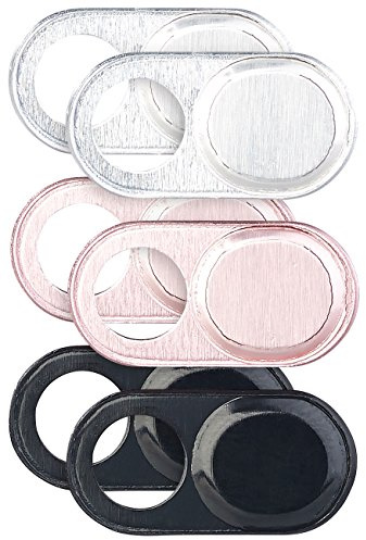 Somikon kompatibel mit iMac Kamera Abdeckung: 6er-Set Webcam-Aluminium-Abdeckung für Laptops & Co., selbstklebend (Laptop Kamera, MacBook, Camera)